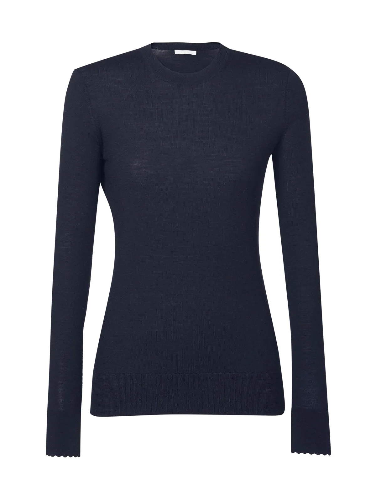 Chloé Wavy Hem Crewneck Knit Jumper