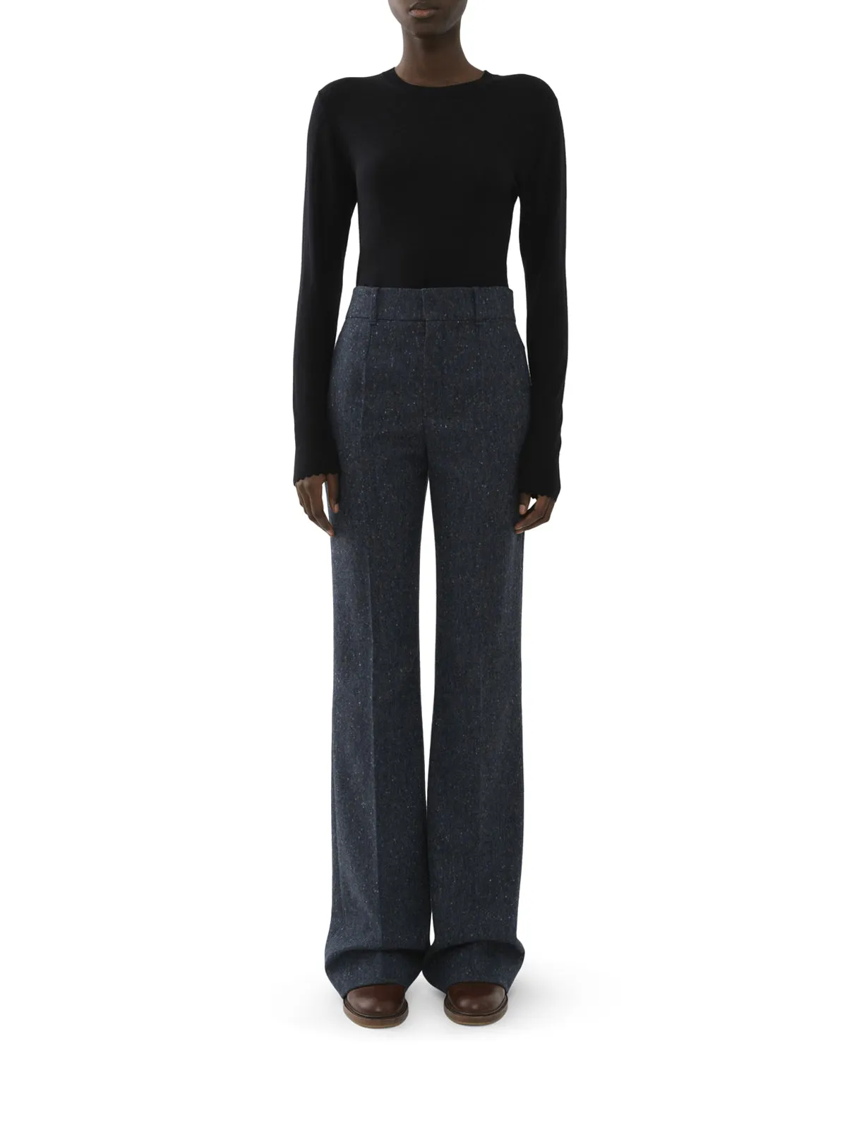 Chloé Wavy Hem Crewneck Knit Jumper