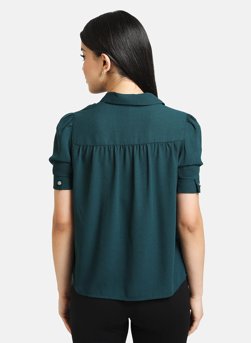 Classic Collar Half Sleeve Top