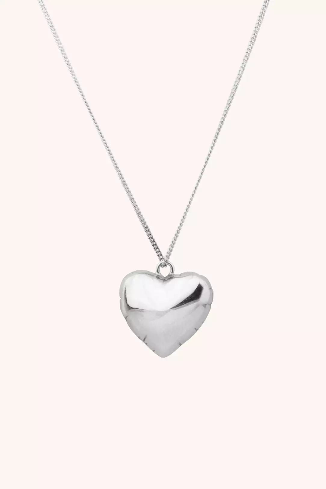 Classicworks Heart Pendant Platinum Vermeil Necklace