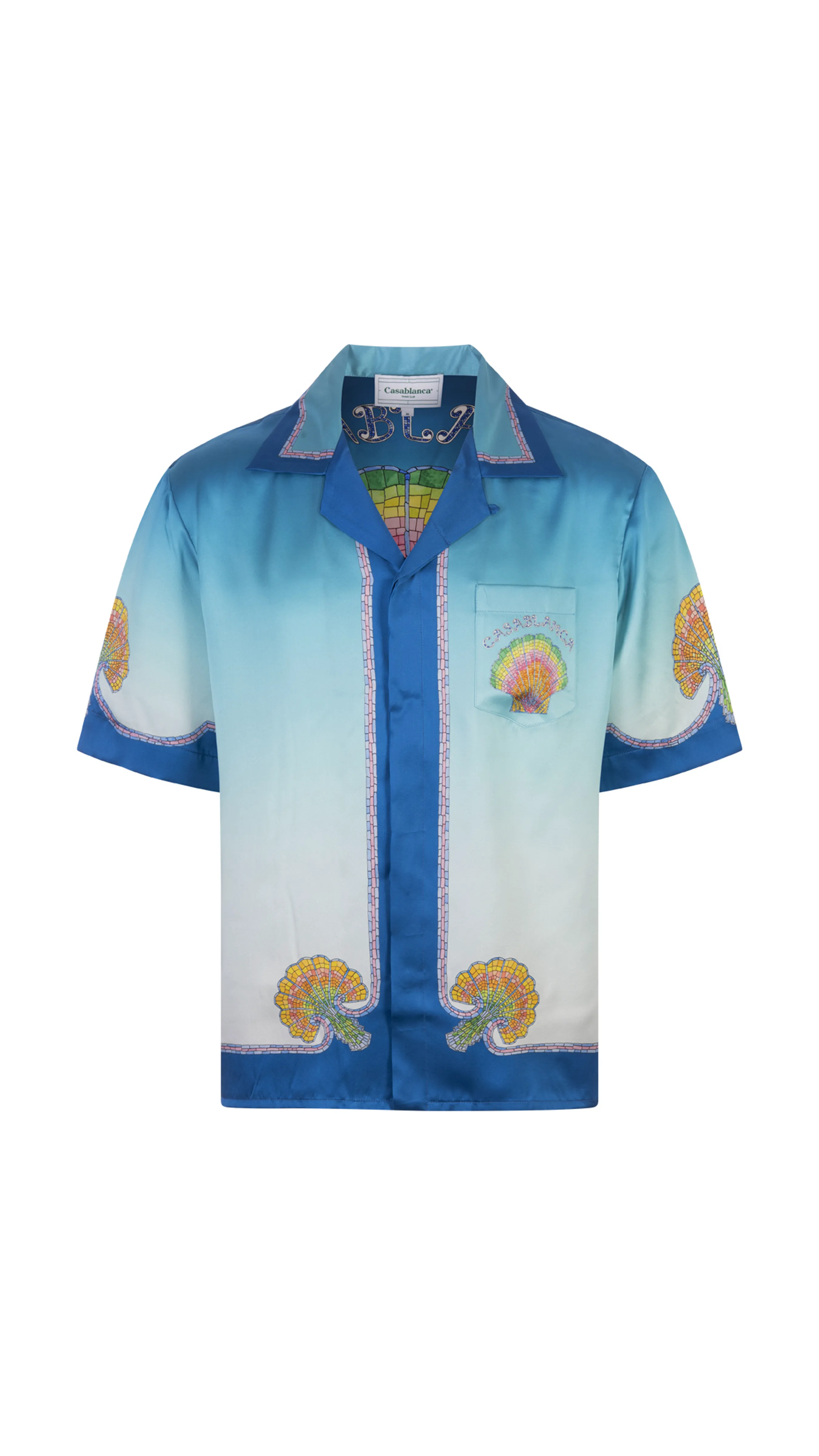 Coquillage Coloré Silk Shirt - Blue