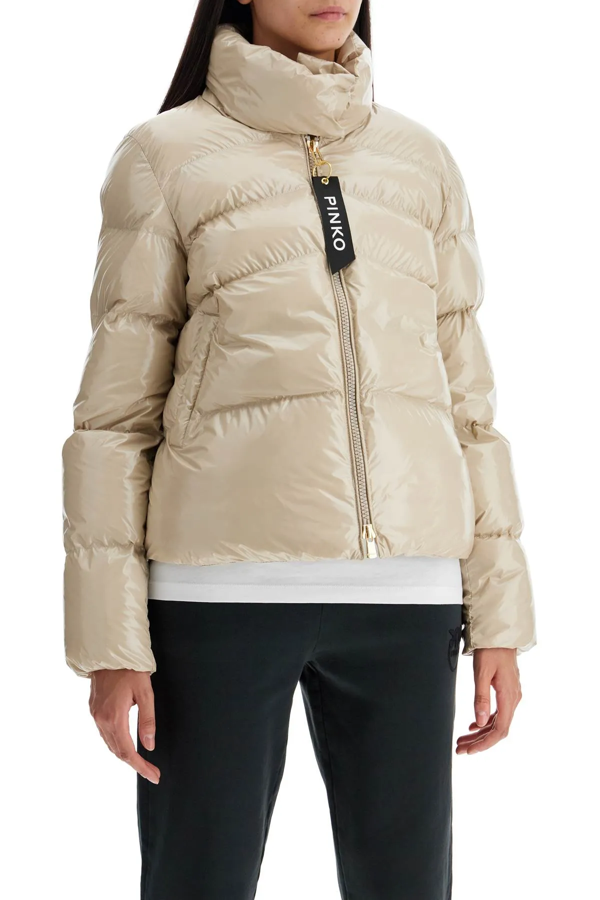 crystal nylon down jacket