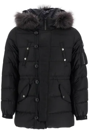 down jacket with wool and silk lining MTAT24A4584 D BLACK