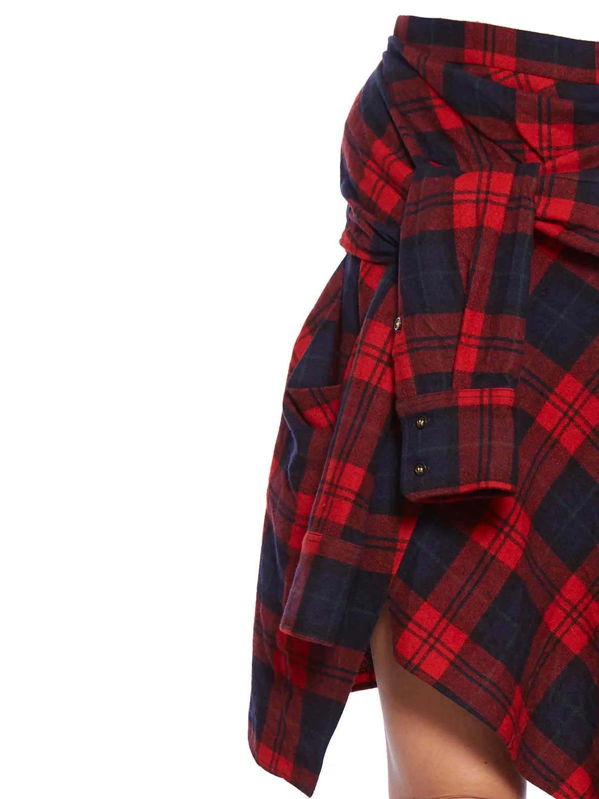 Dsquared2 Asymmetric Hem Checked Skirt