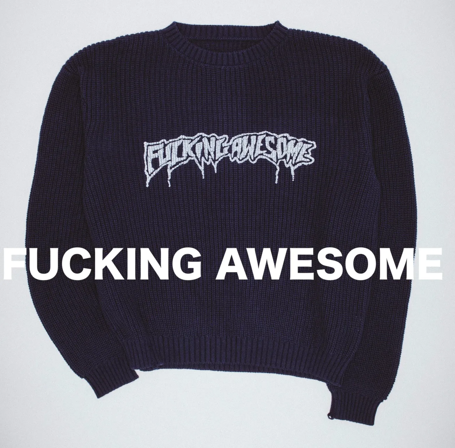 Fucking Awesome  |Street Style Long Sleeves Logo Skater Style Sweaters