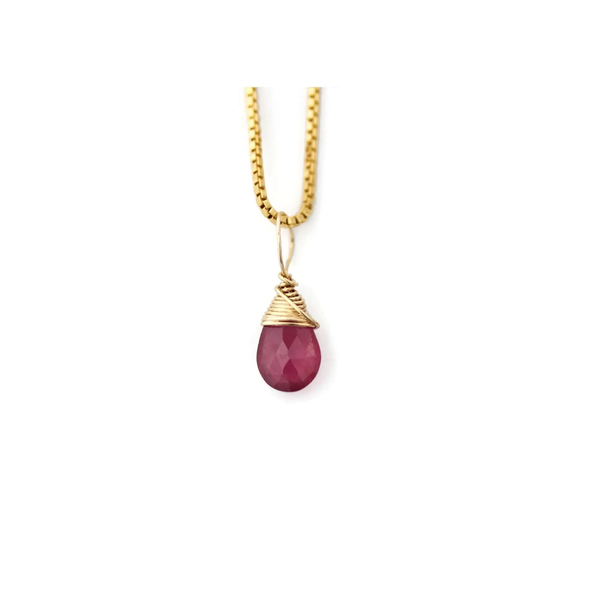 Genuine Birthstone Necklaces in Gold Filled