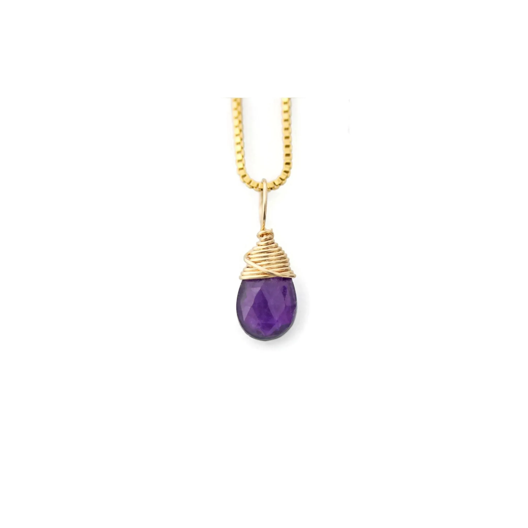 Genuine Birthstone Necklaces in Gold Filled