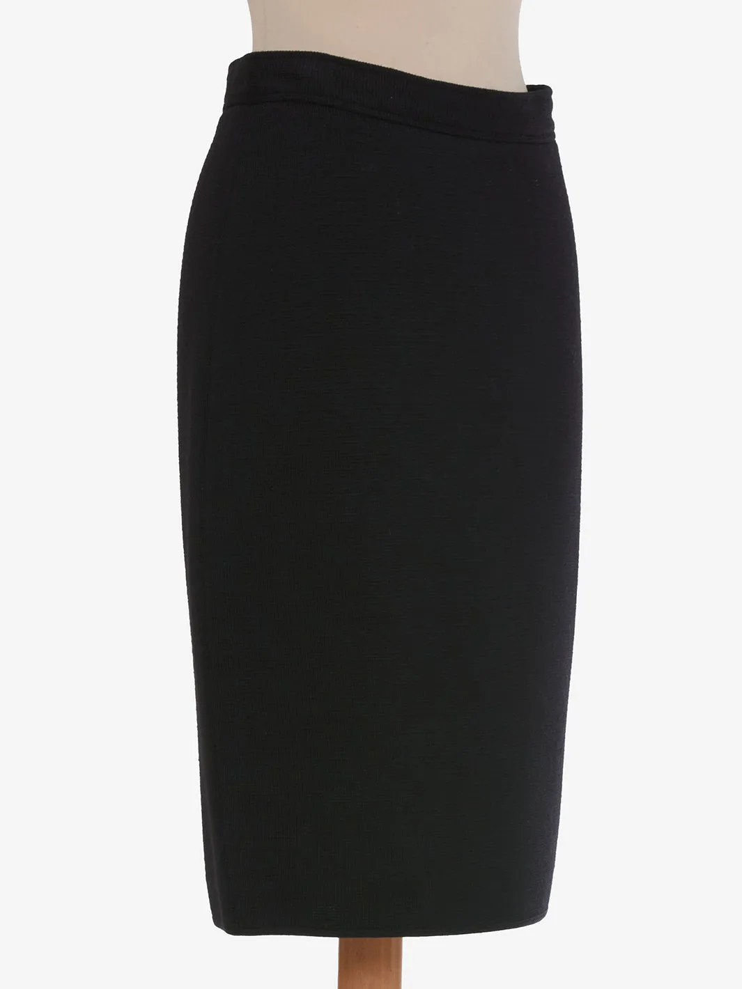 Gianni Versace Black Wool Skirt