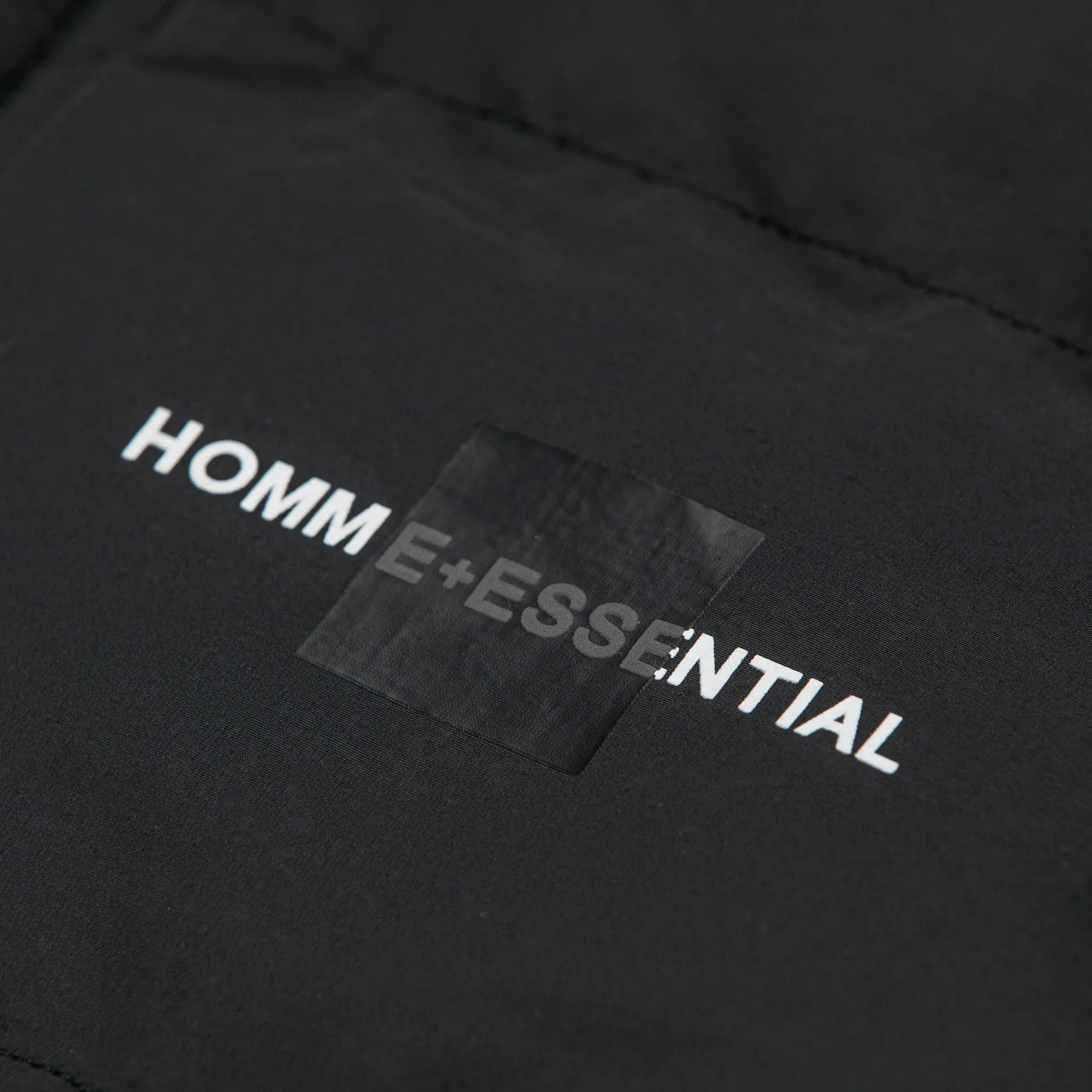 HOMME+ 'ESSENTIAL' Quilted Puffer Jacket Charcoal