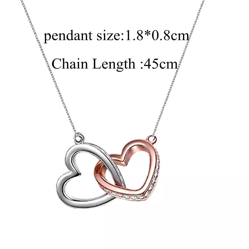 Infinity Hearts Pendant Necklace