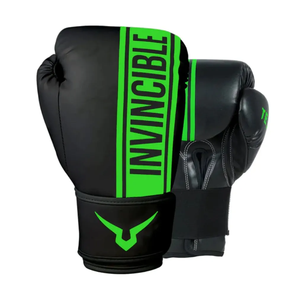 Invincible Tejas Fitness Training Boxing Gloves (Black/Green)