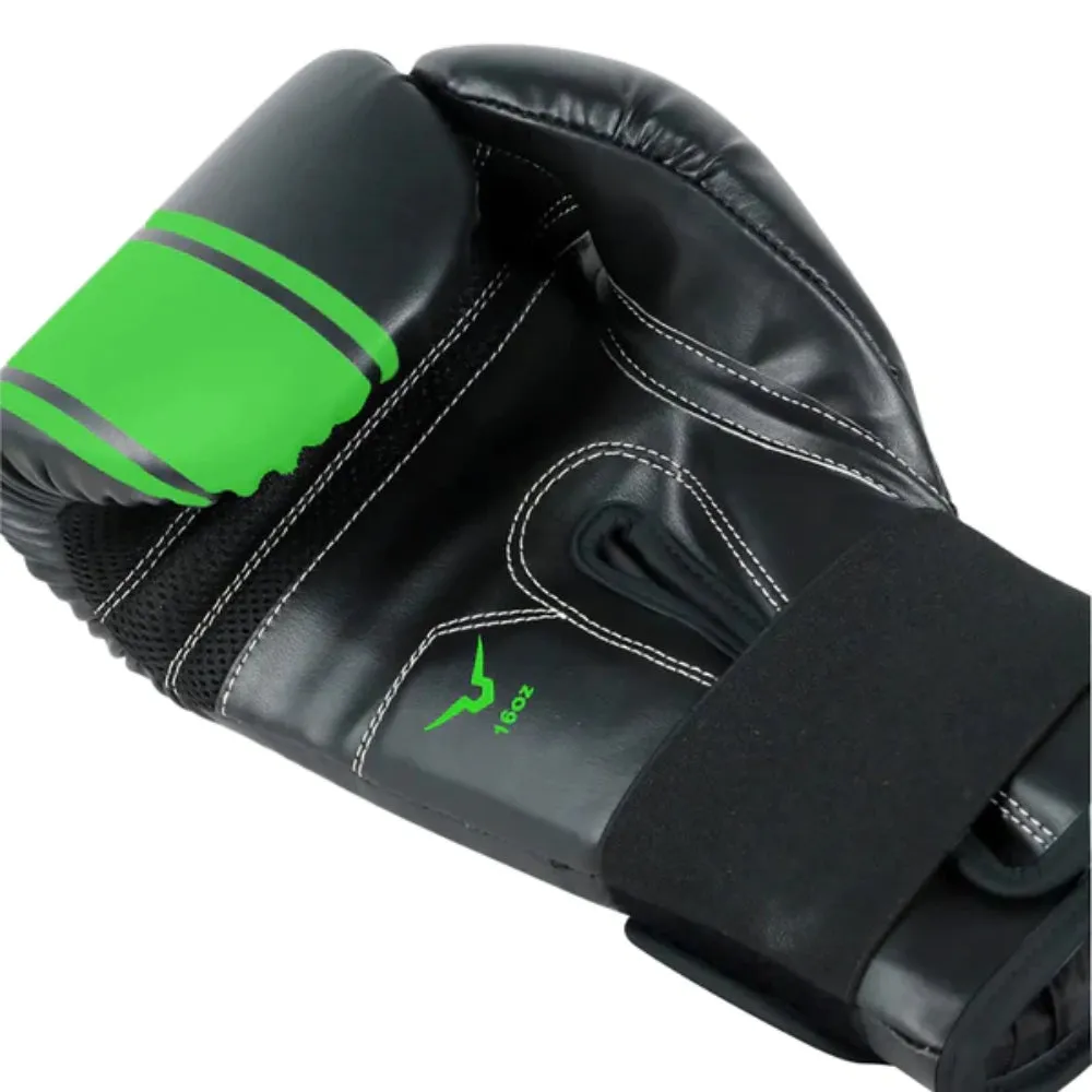 Invincible Tejas Fitness Training Boxing Gloves (Black/Green)