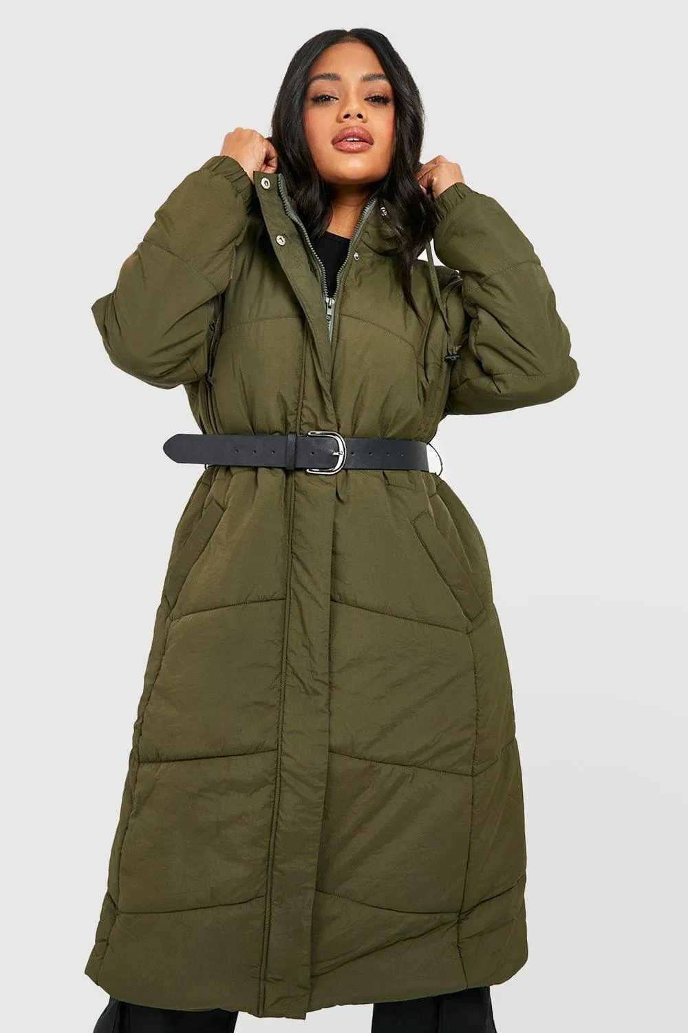 Jackets & Coats | Belted Quilted Puffer Jacket | boohoo