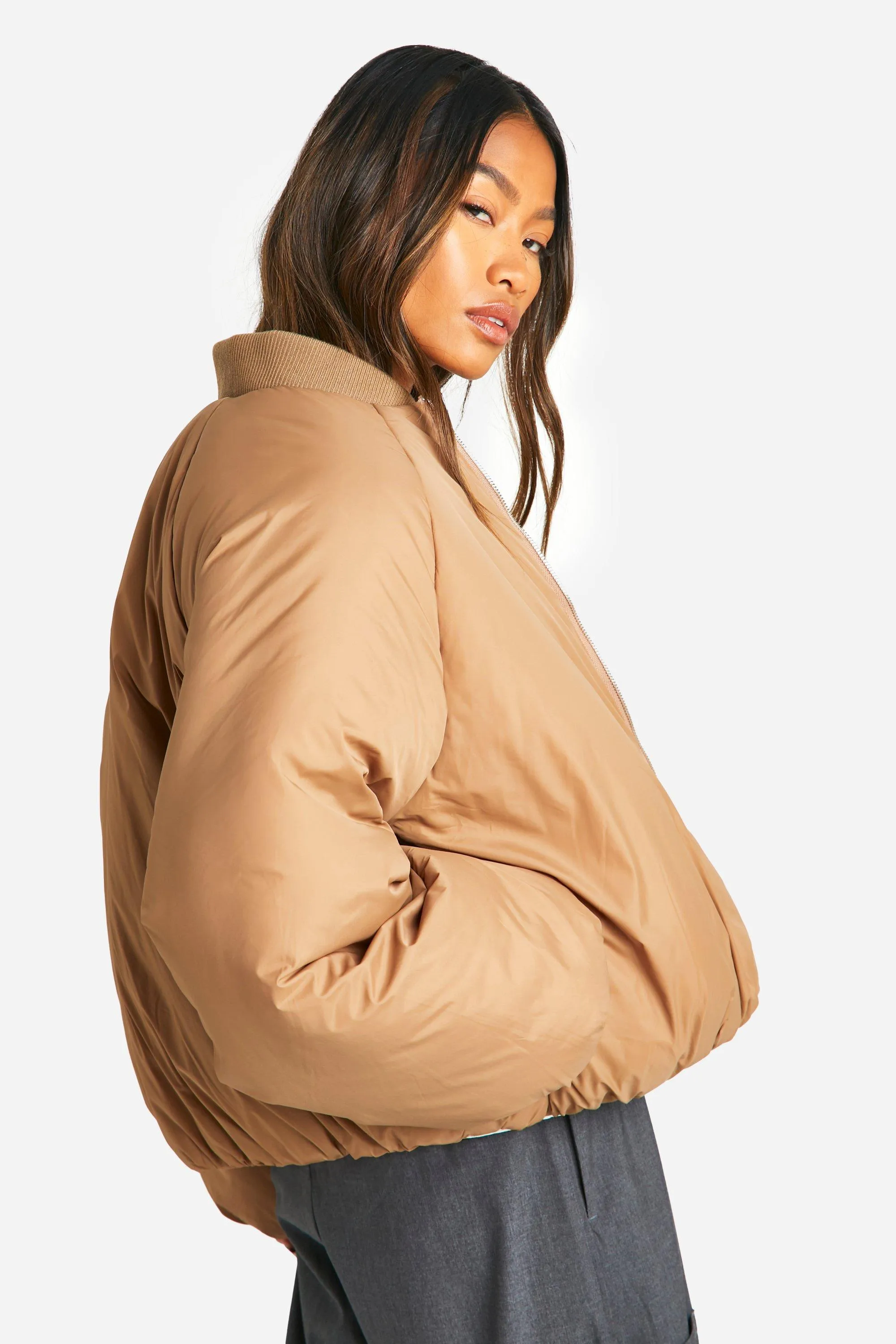 Jackets & Coats | Raglan Sleeve Puffer Jacket | boohoo