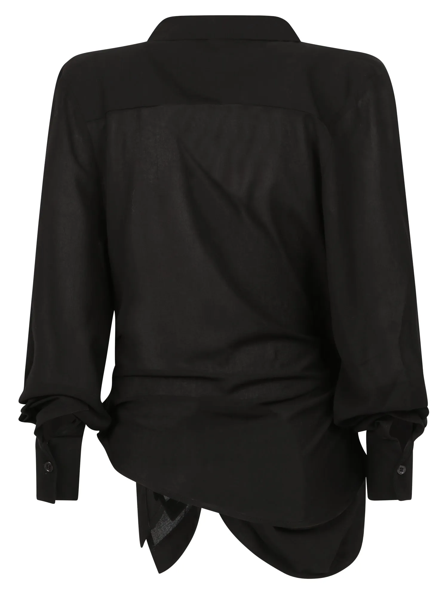 Jacquemus Deep Neckline Knot Detail Blouse