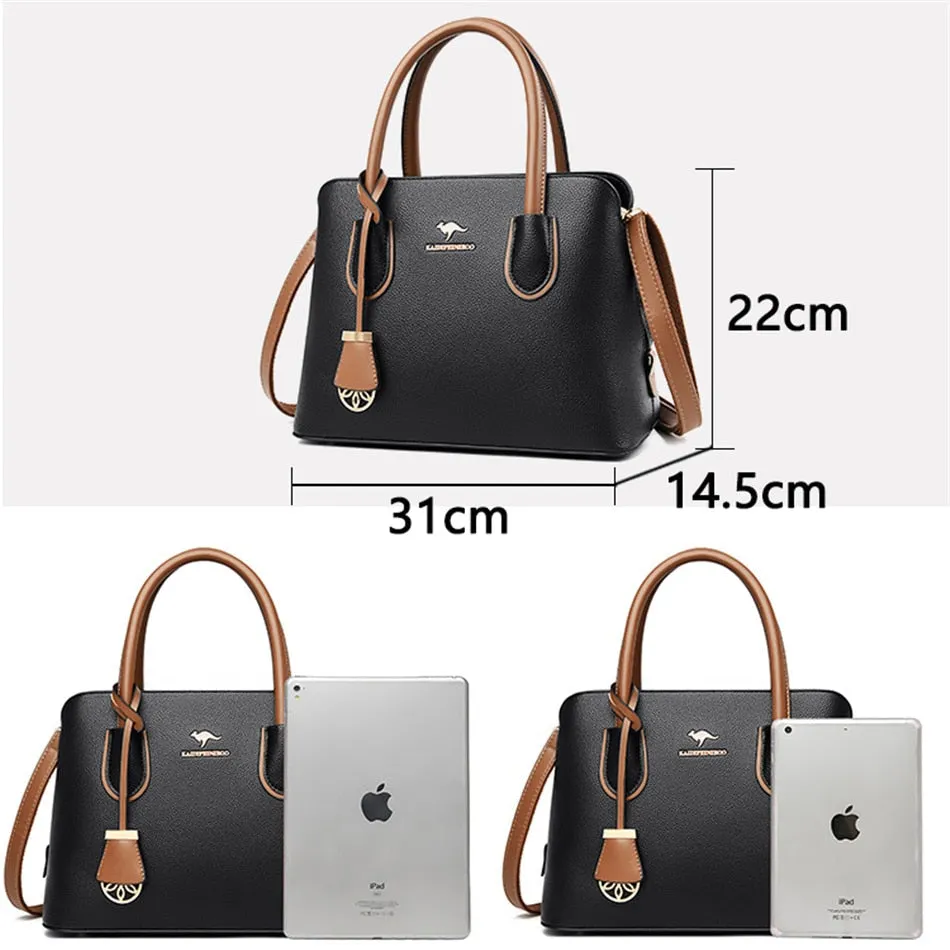 Large Capacity Designer Synthetic Leather Luxury Handbags for Women