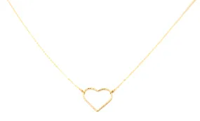 Large Shimmer Heart Necklace Wholesale