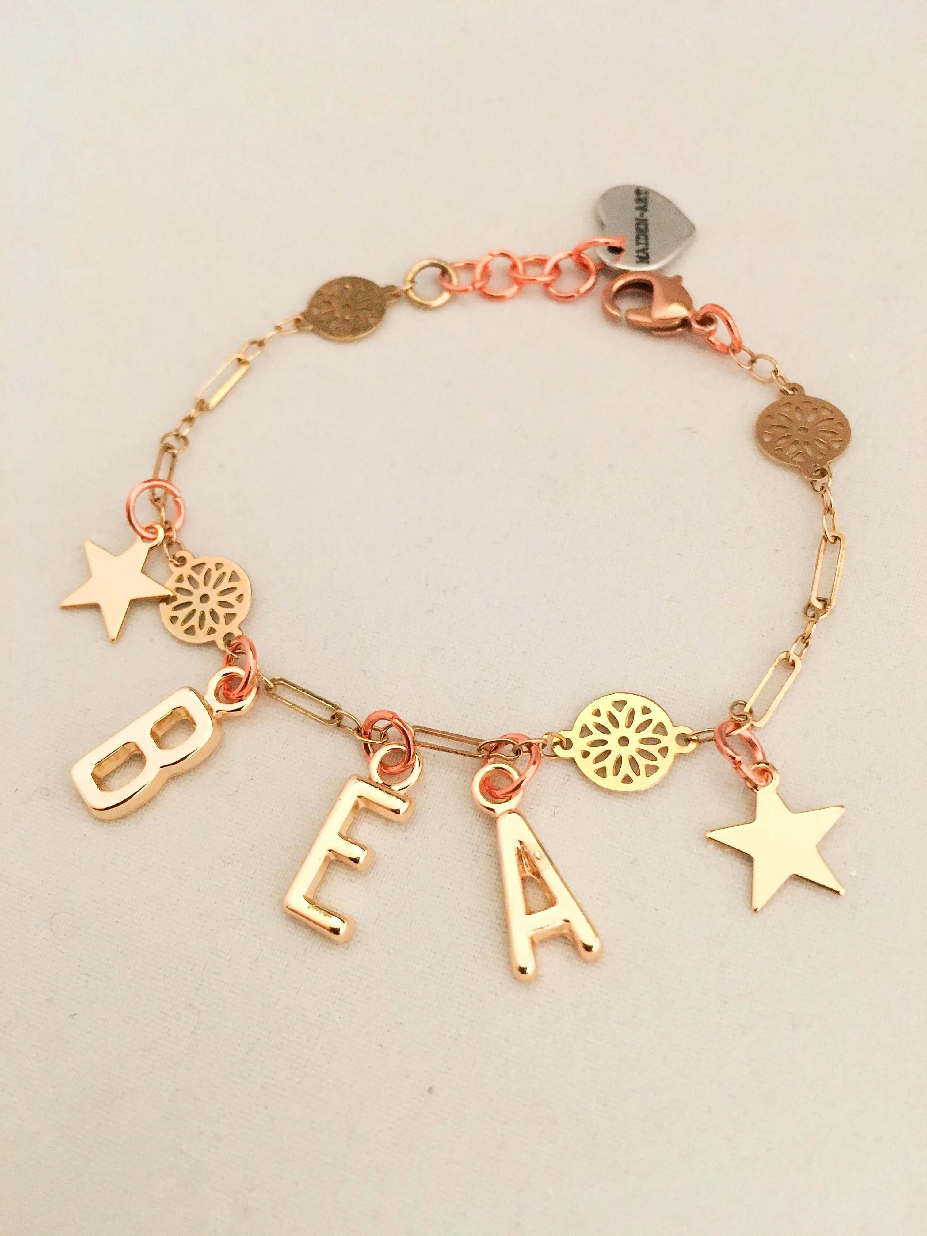 Letter Bracelet Personalized for Women. Name Bracelet.