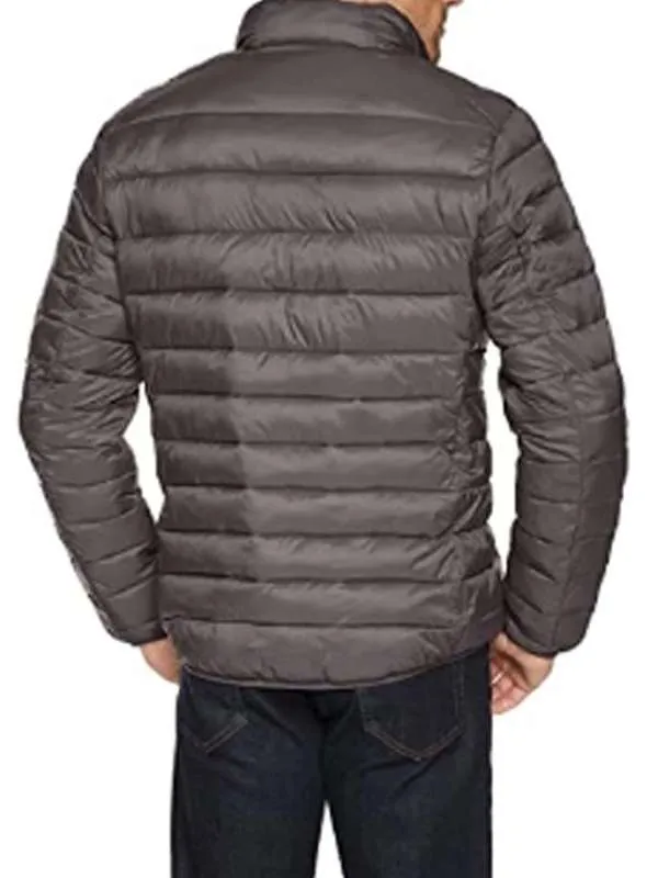 Men’s Casual Grey Puffer Jacket - New American Jackets