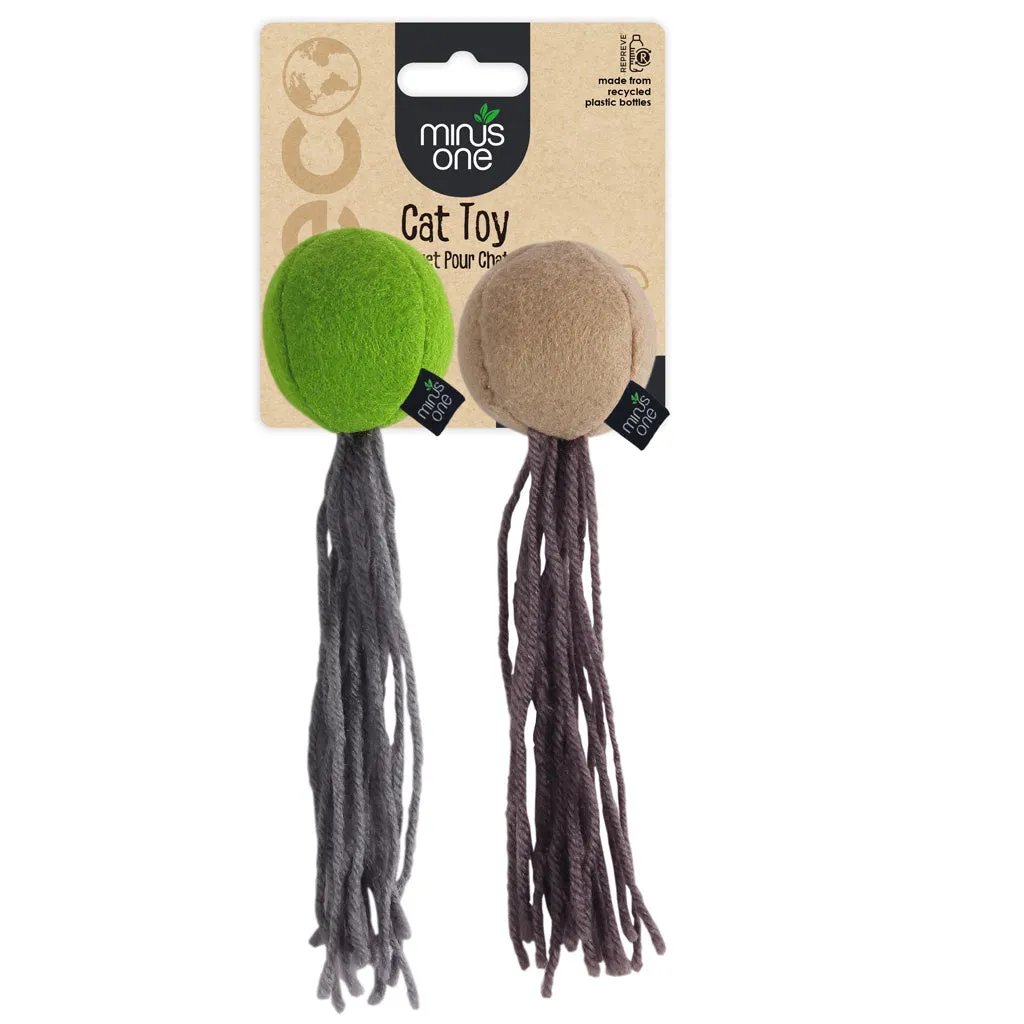 Minus One Felt Cat Toys - 2 Pack Balls