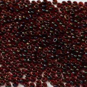 Miyuki Boncuk, MiyukiRoundBeads15/0-0367 Garnet Lined Ruby AB