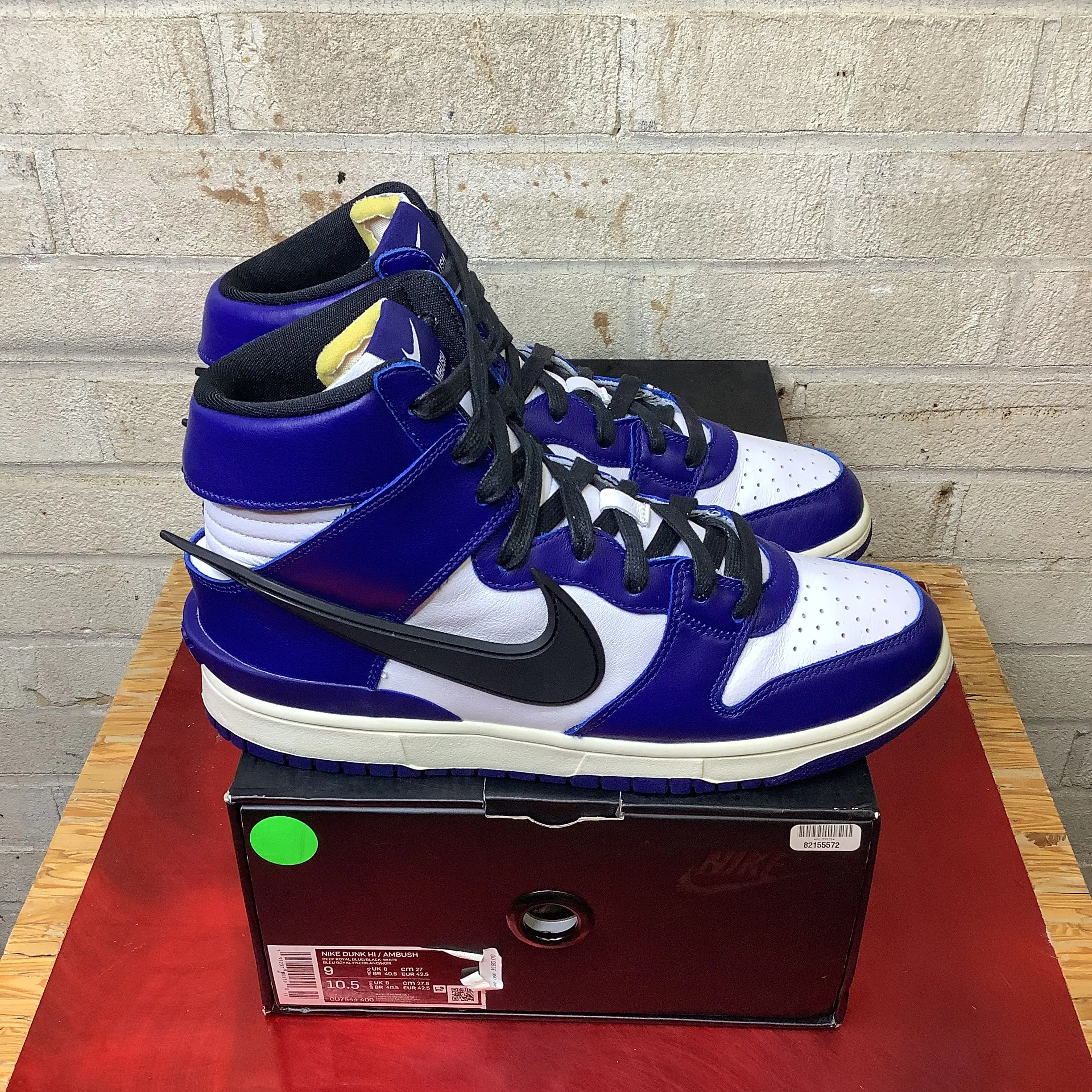 NIKE DUNK HIGH AMBUSH DEEP ROYAL SIZE 9 CU7544-400