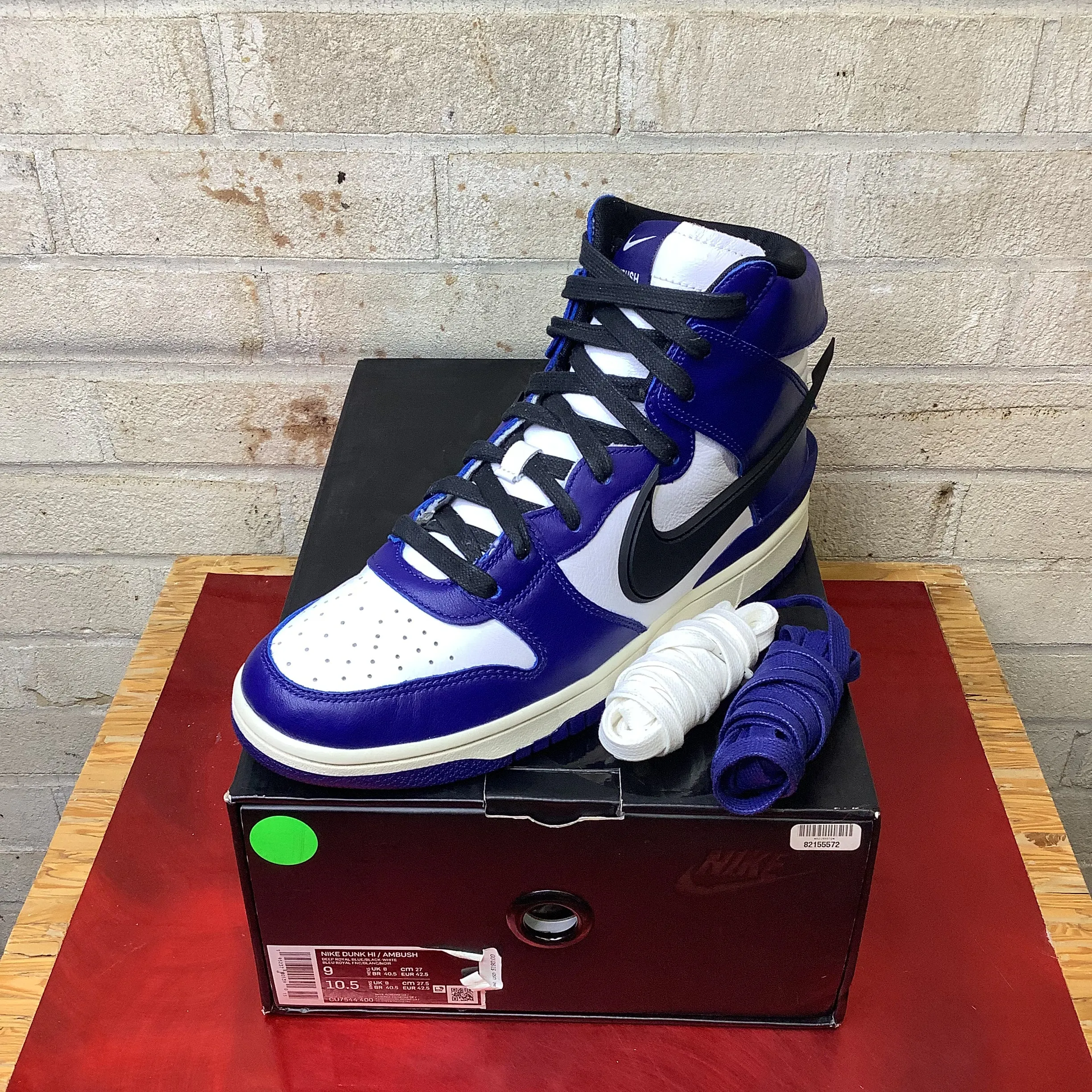 NIKE DUNK HIGH AMBUSH DEEP ROYAL SIZE 9 CU7544-400