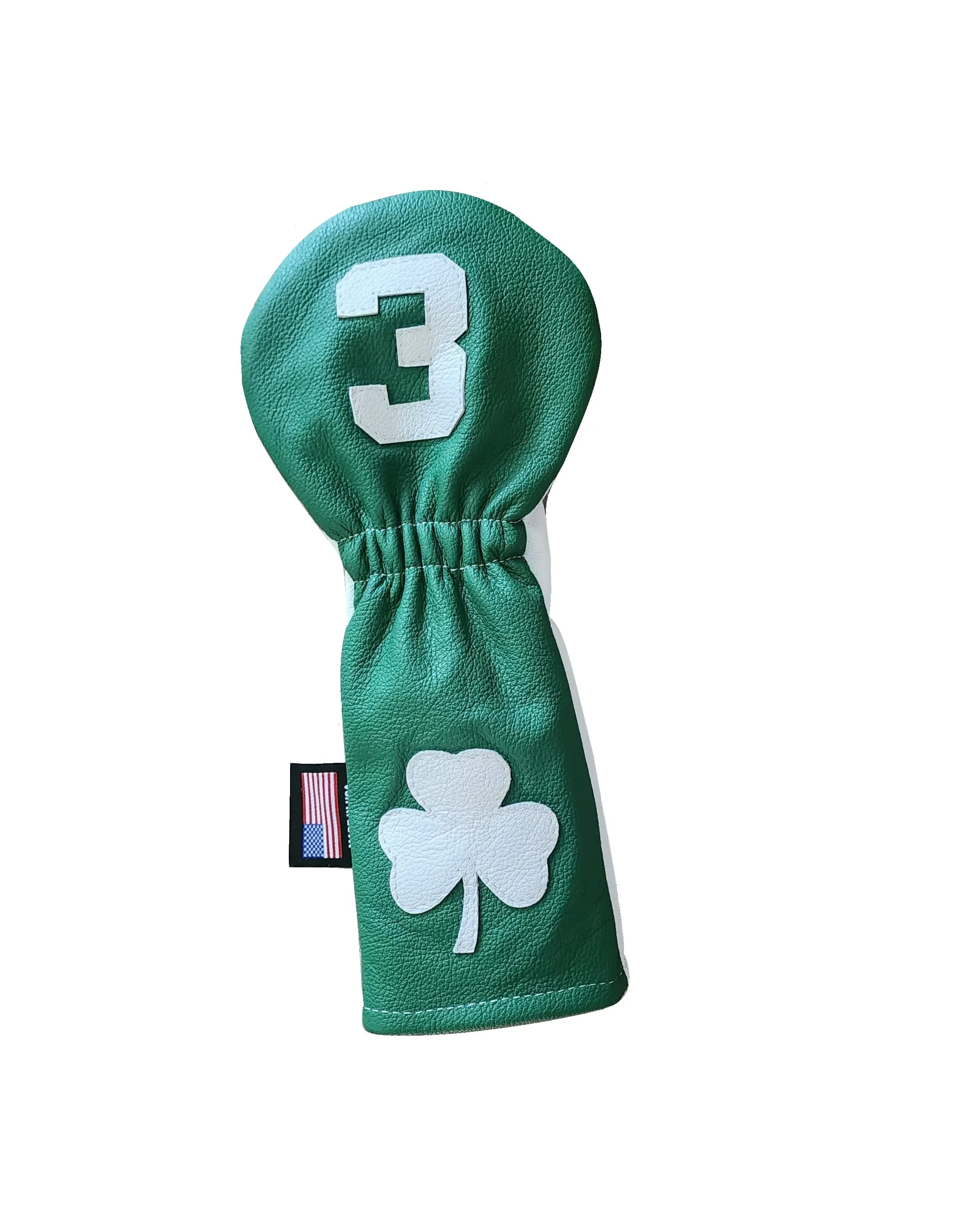 One-Of-A-Kind! CELTICS inspired, Shamrock 3 Woood Headcover!