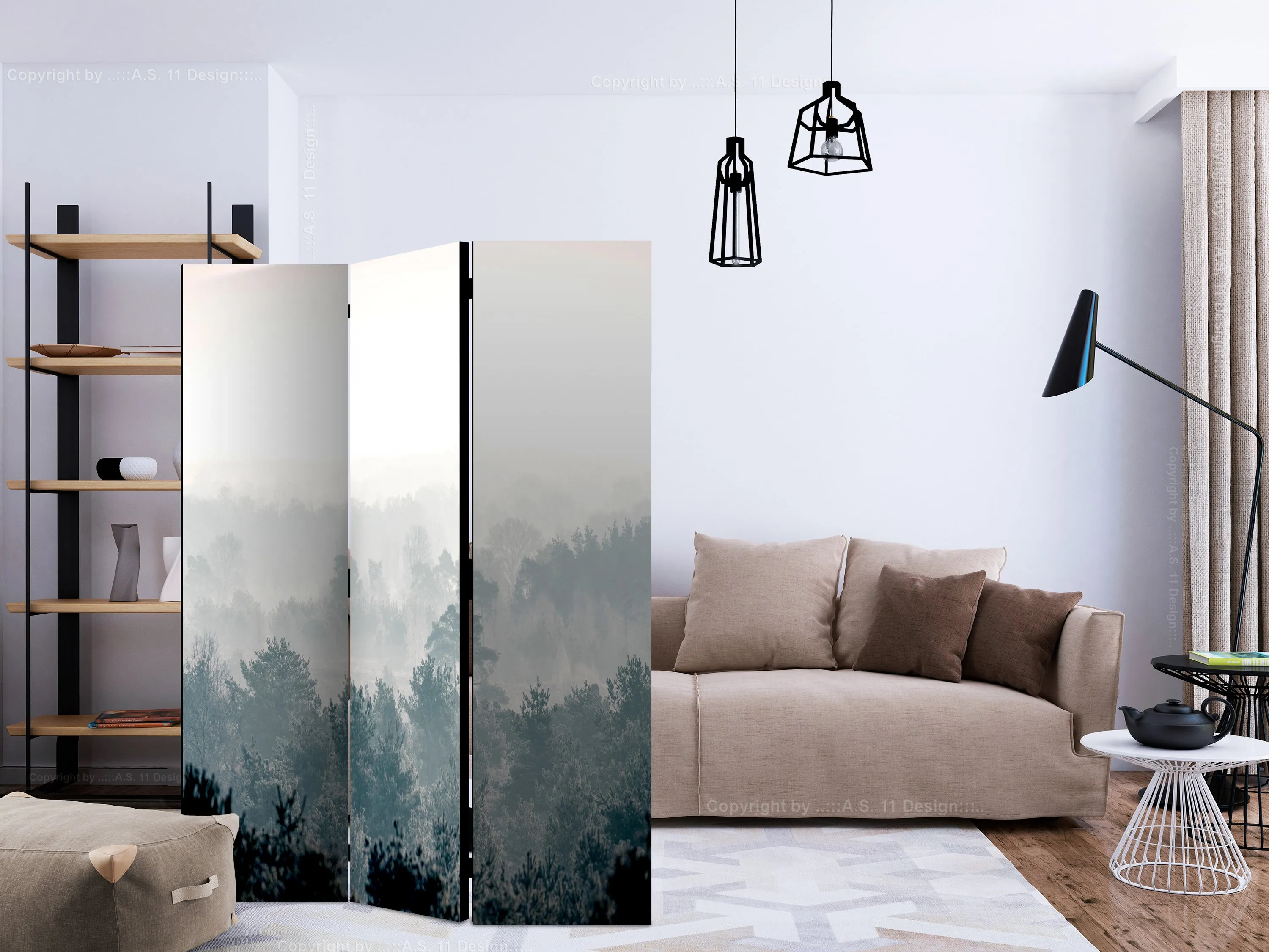 Paravento Winter Forest [Room Dividers]