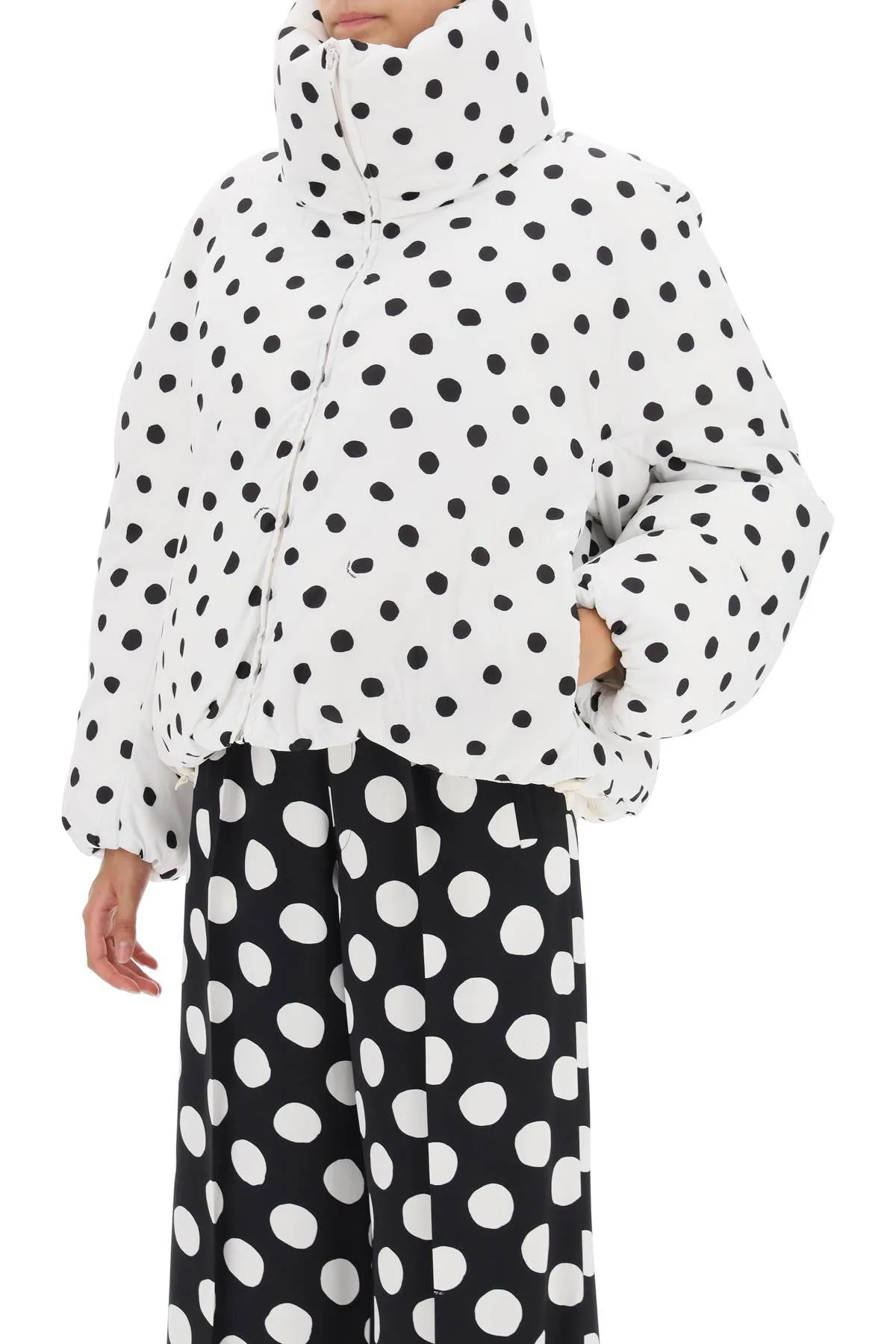 Polka Dot Puffer Jacket