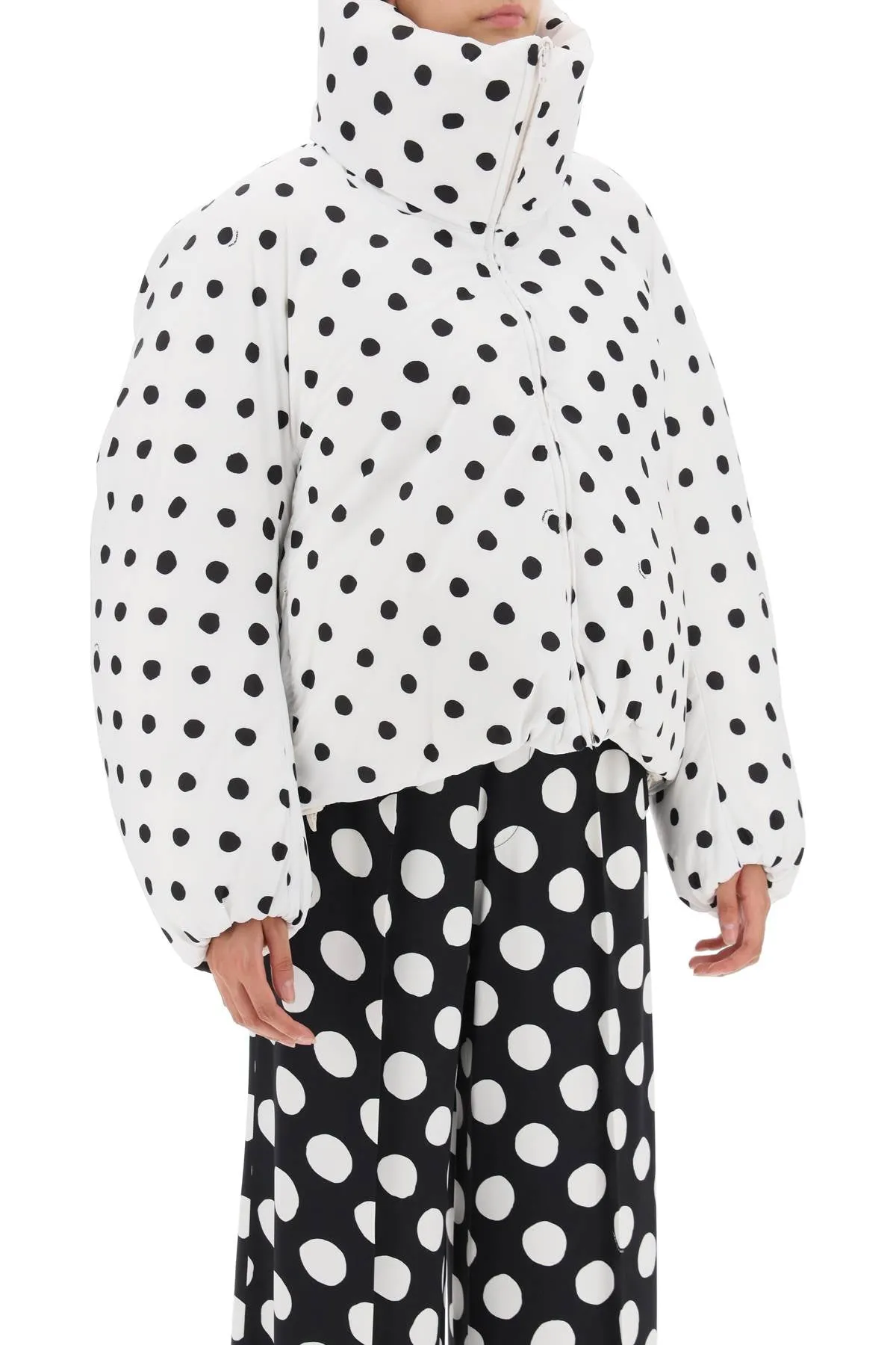 Polka Dot Puffer Jacket