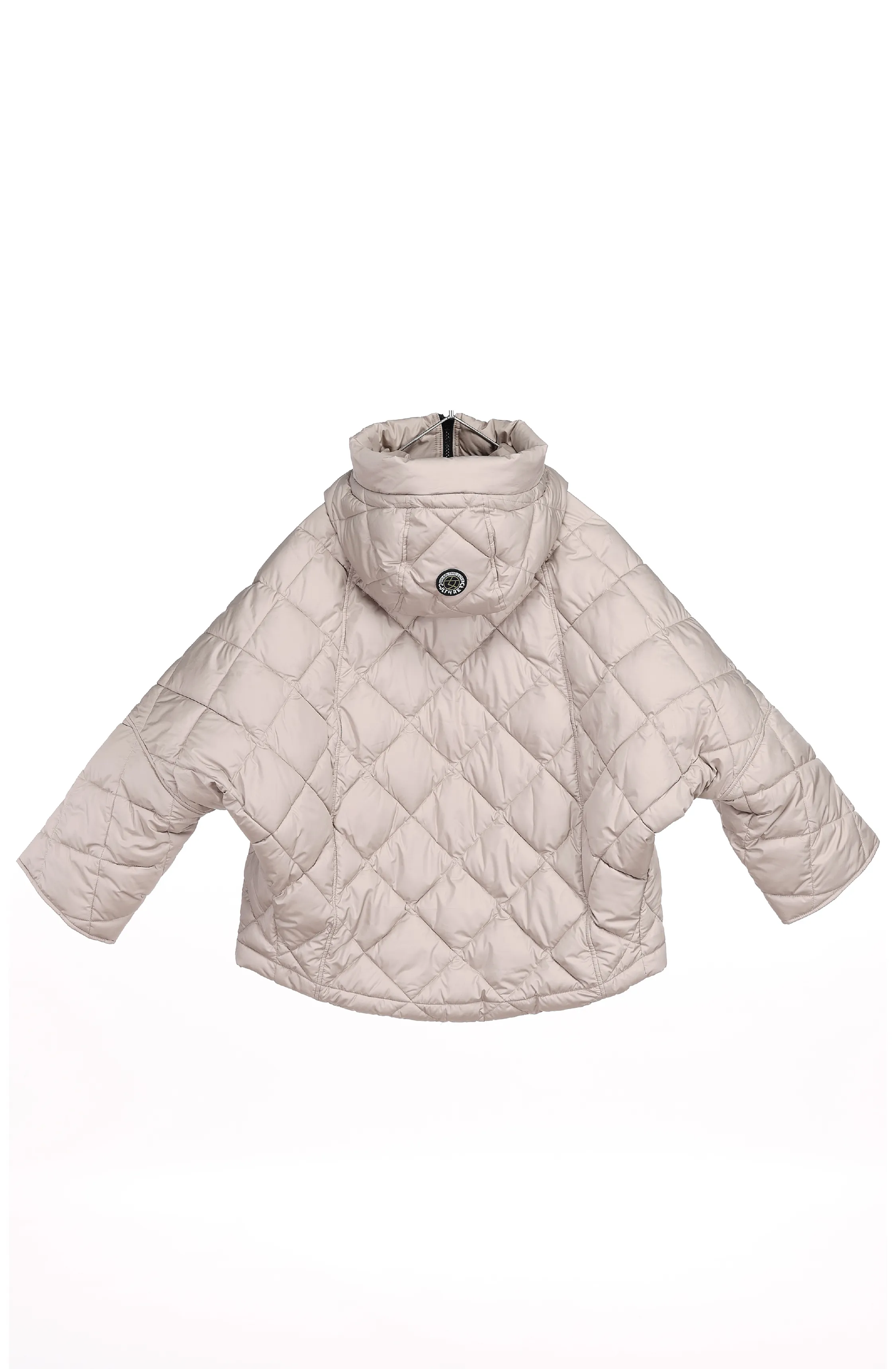 PRINCEDALE short beige cape puffer jacket