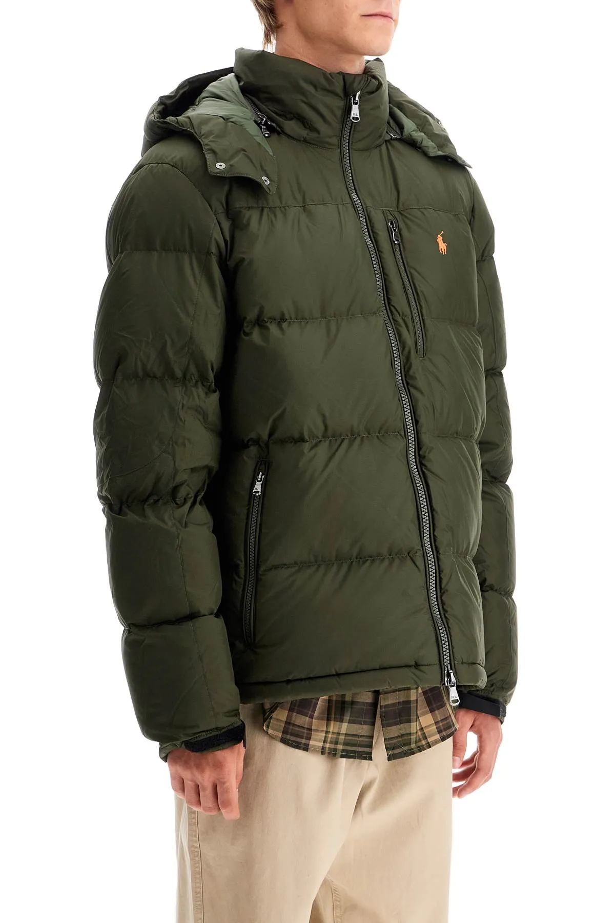 ripstop down jacket with hood