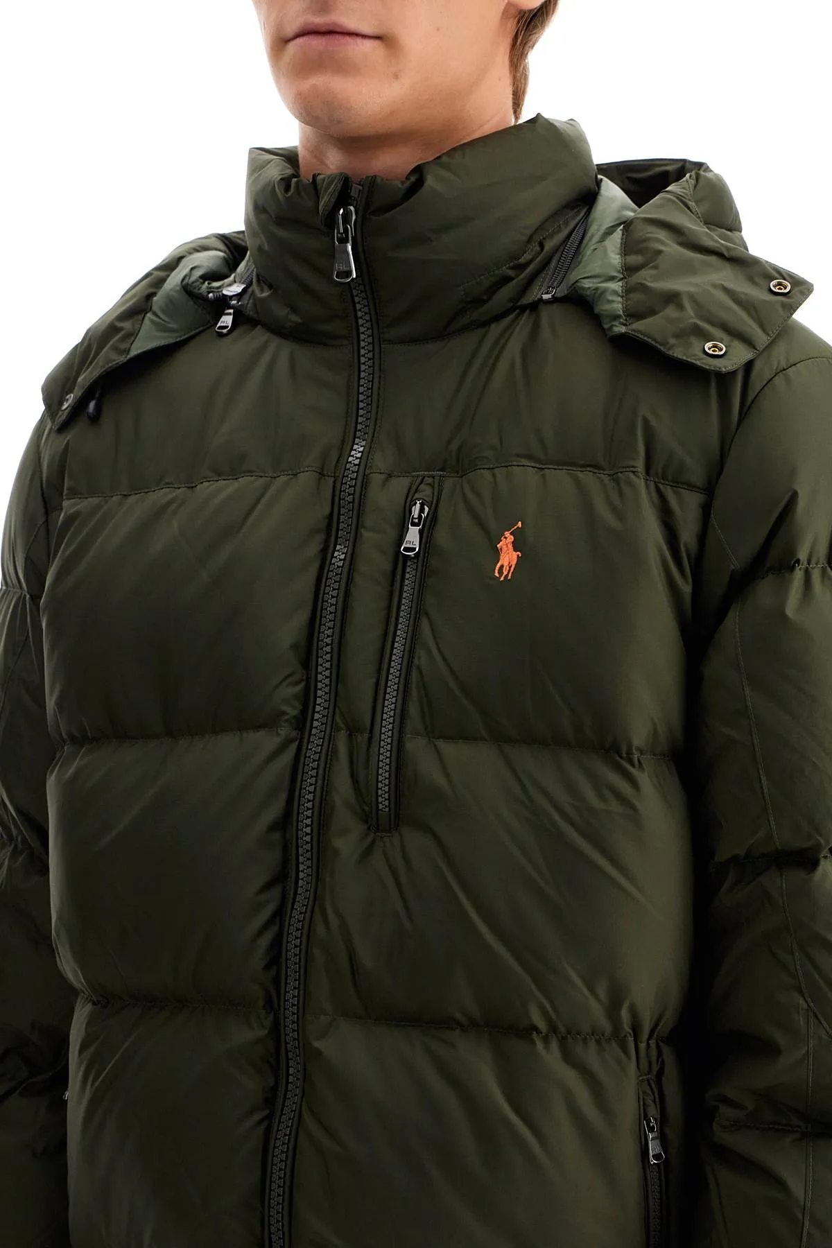 ripstop down jacket with hood