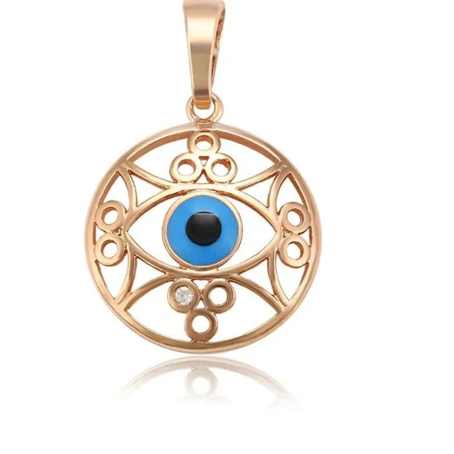 Rose Gold Filled Evil Eye Necklace