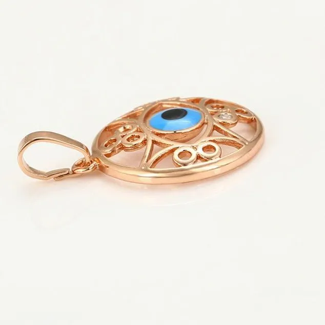 Rose Gold Filled Evil Eye Necklace