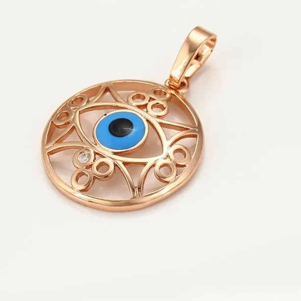 Rose Gold Filled Evil Eye Necklace