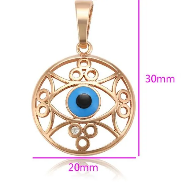 Rose Gold Filled Evil Eye Necklace