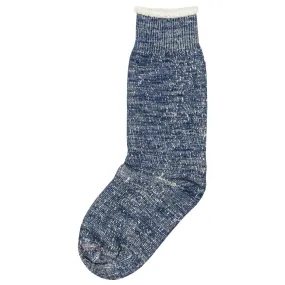 RoToTo - Double Face Merino Cotton Crew Socks - Deep Ocean