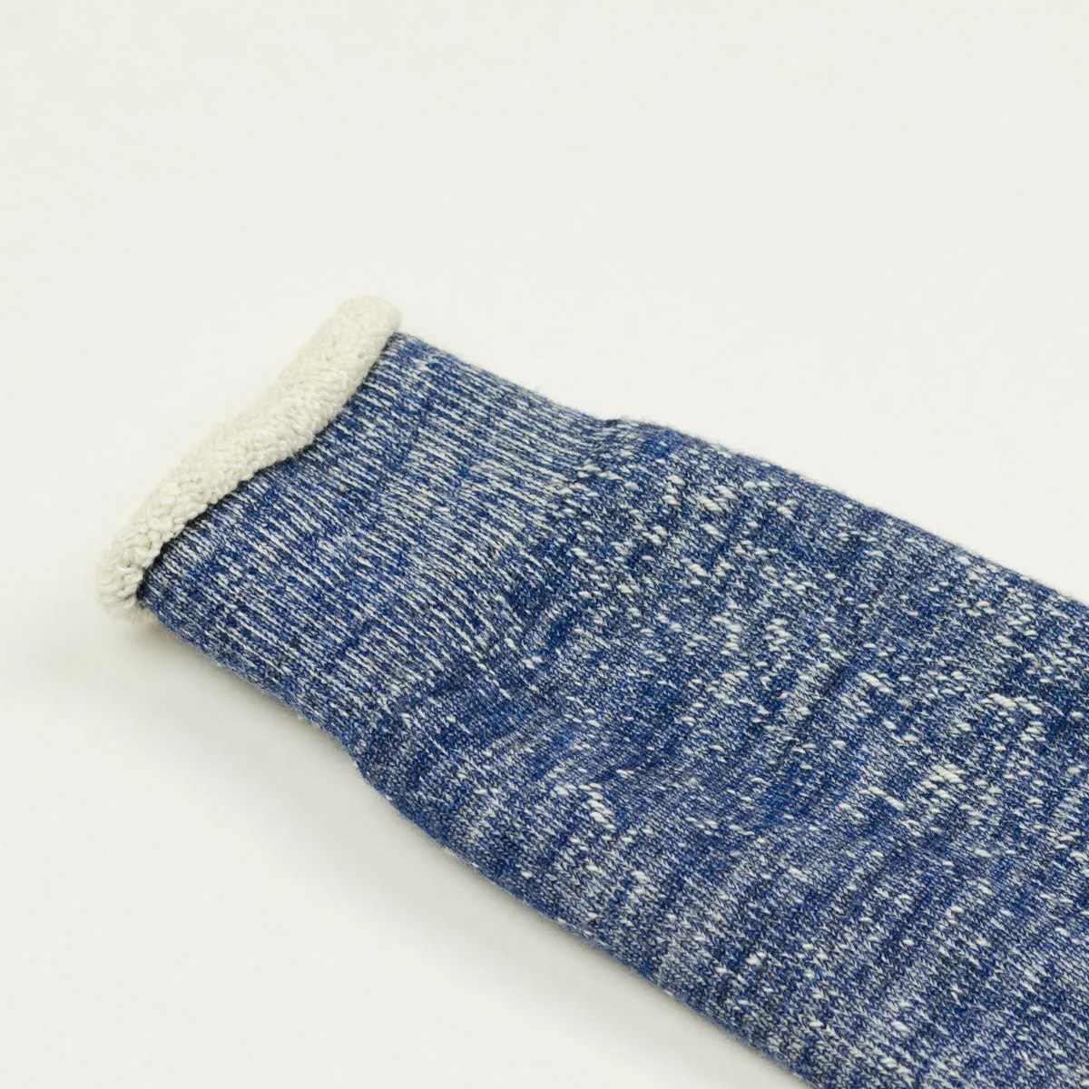 RoToTo - Double Face Merino Cotton Crew Socks - Deep Ocean