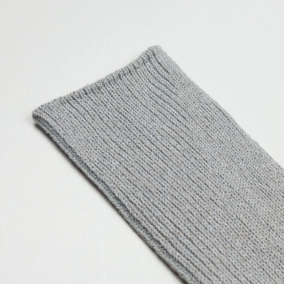 RoToTo - Washi / Recycled Cotton Rib Crew Socks - Gray