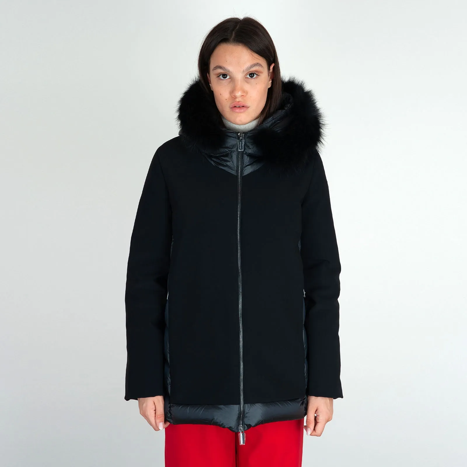 RRD Piumino Winter Hybrid Zar Fur Nero in Materiale