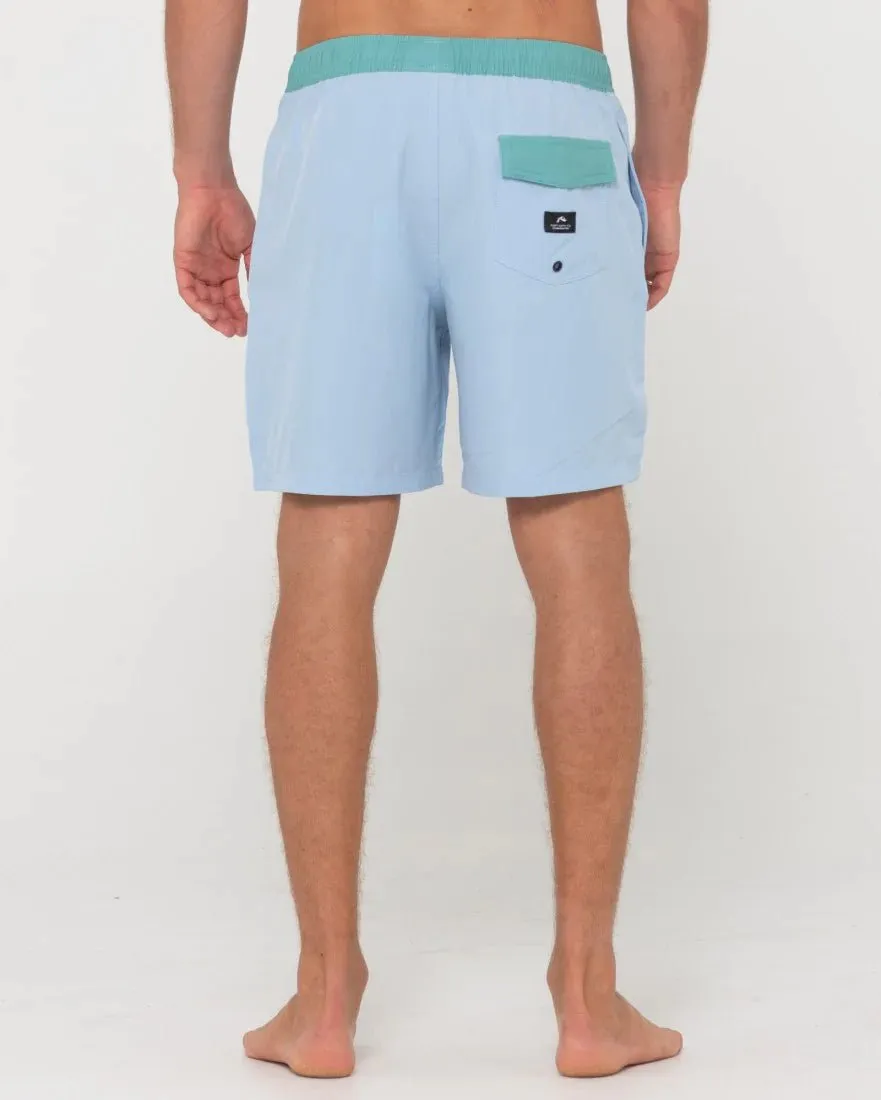 Rusty Dynamite Elastic Boardshort Boys - Ash Blue