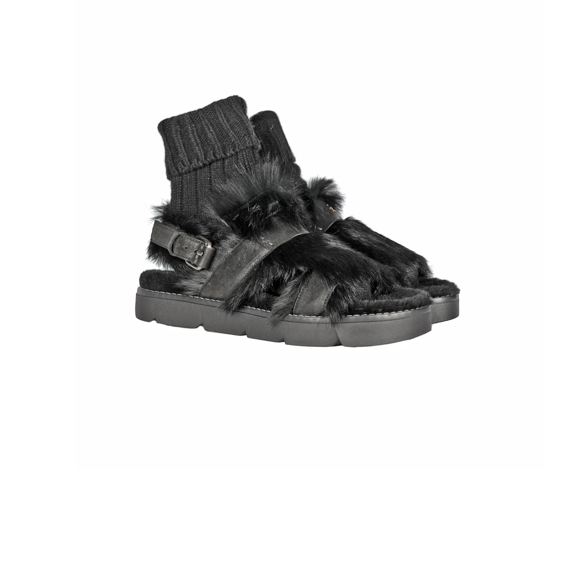 Sandal Fur Vegetal Wash Black