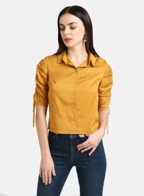 Shirt With Drawstring Detailed Sleeve