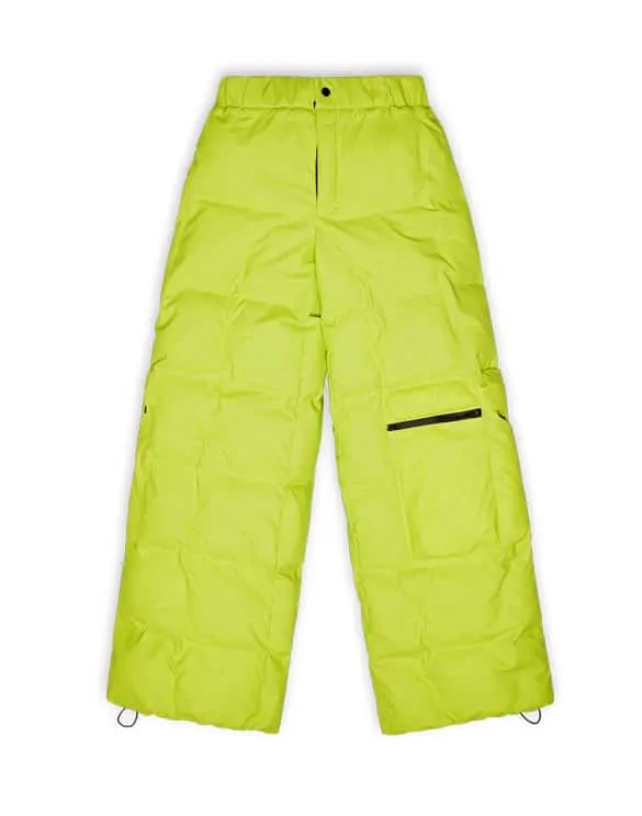 Show Block Puffer Pants Digital Lime | Rains | Watch Wear