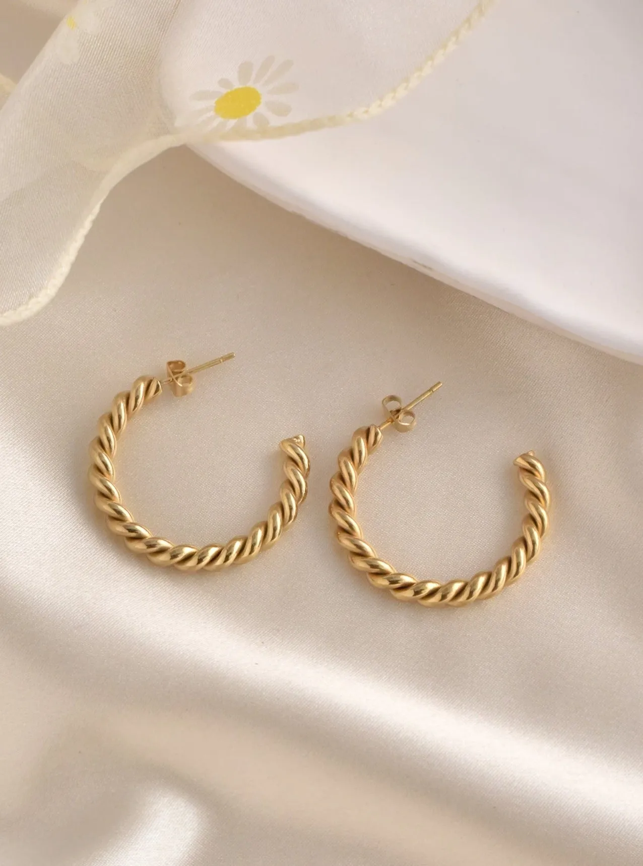 Simple Waterproof Hoop Earrings