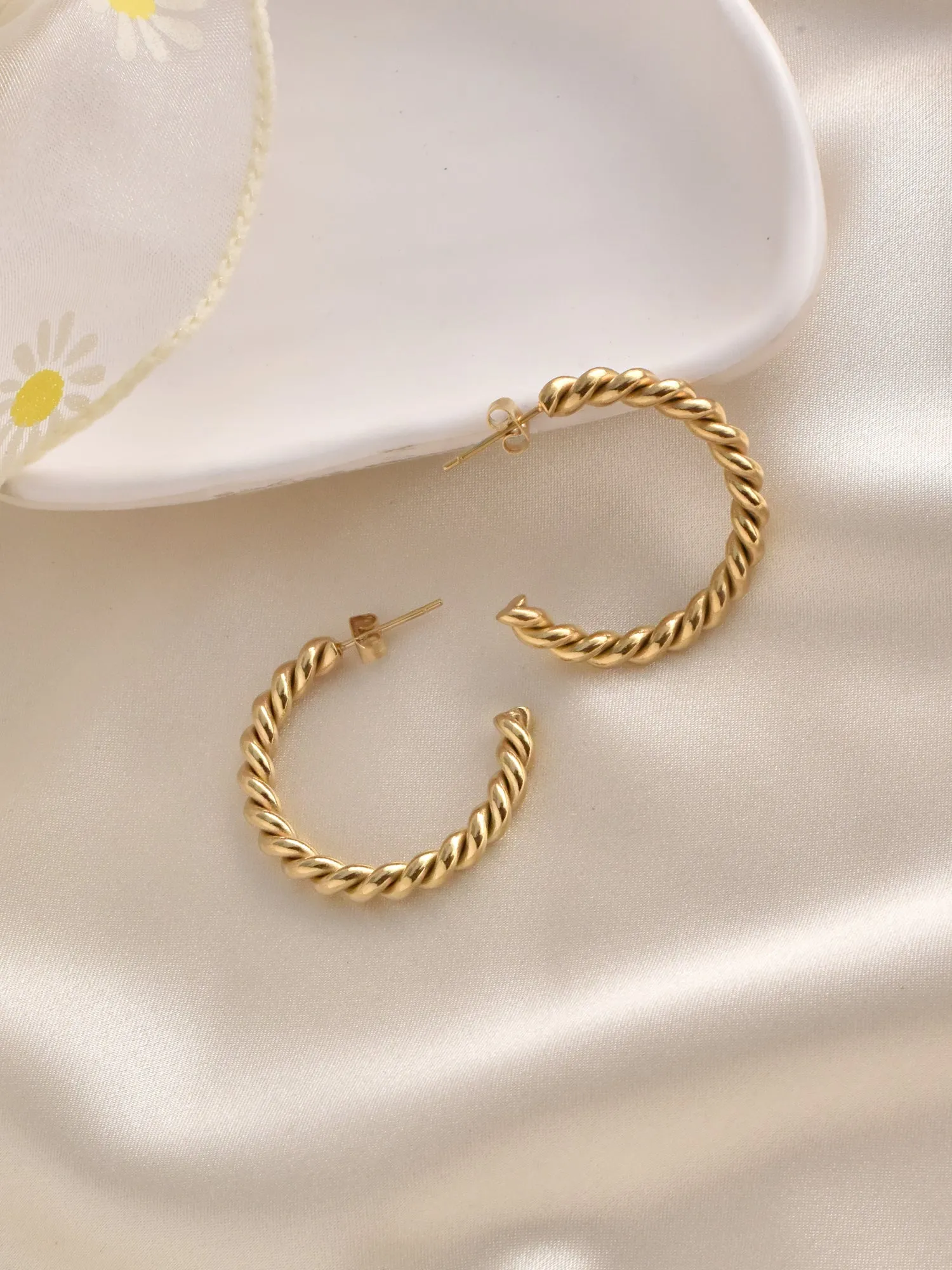 Simple Waterproof Hoop Earrings