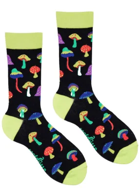 Soctopus Mushroom Trippin' Socks Black