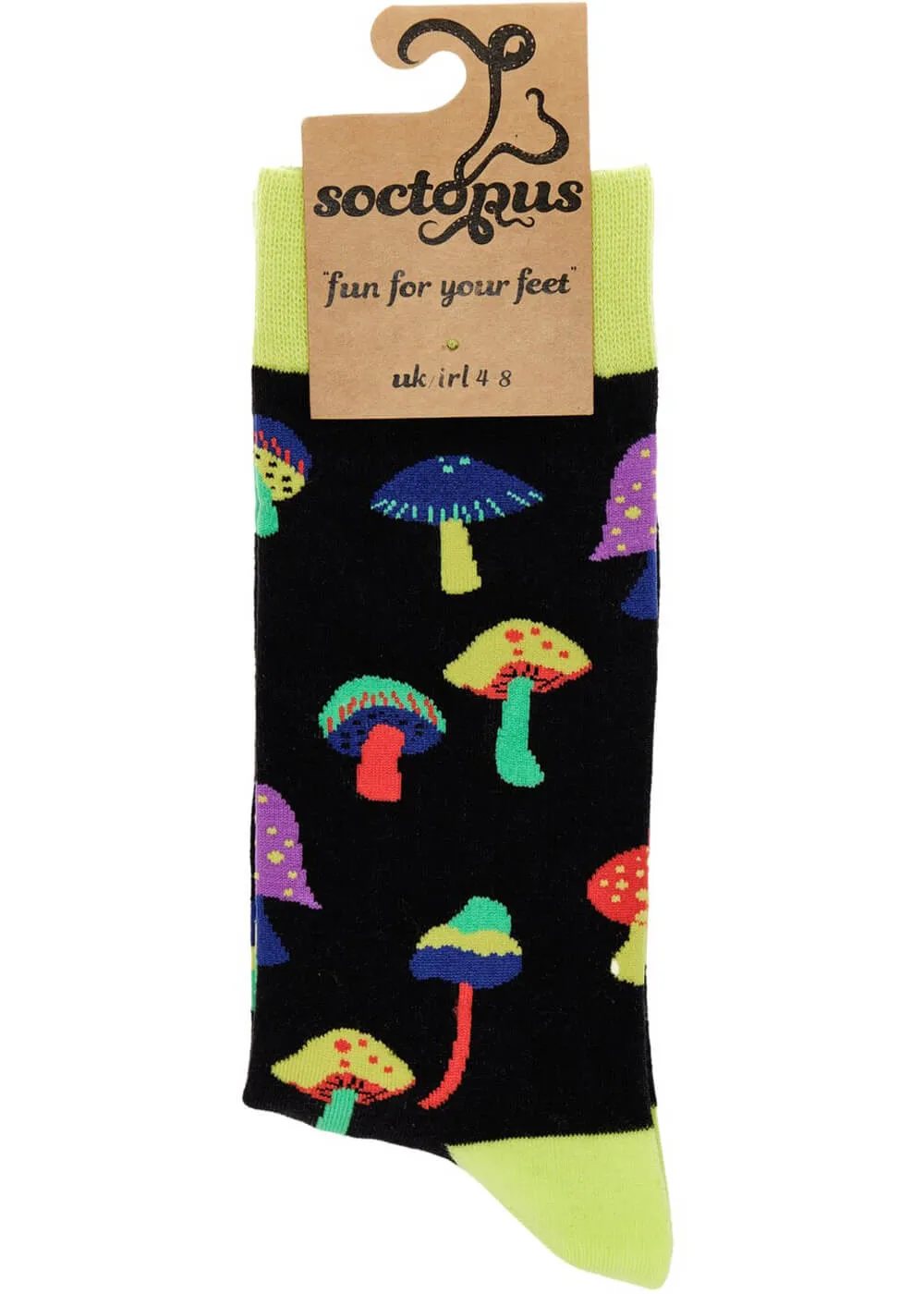 Soctopus Mushroom Trippin' Socks Black